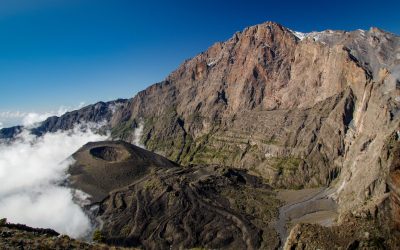 Mount,Meru,And,Its,Ash,Cone,Above,Clouds.,Arusha,Tanzania.