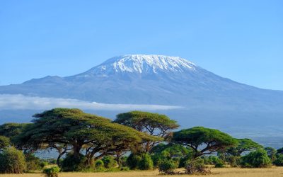 Glaciers on the summit of Mount Kilimanjaro Tanzania